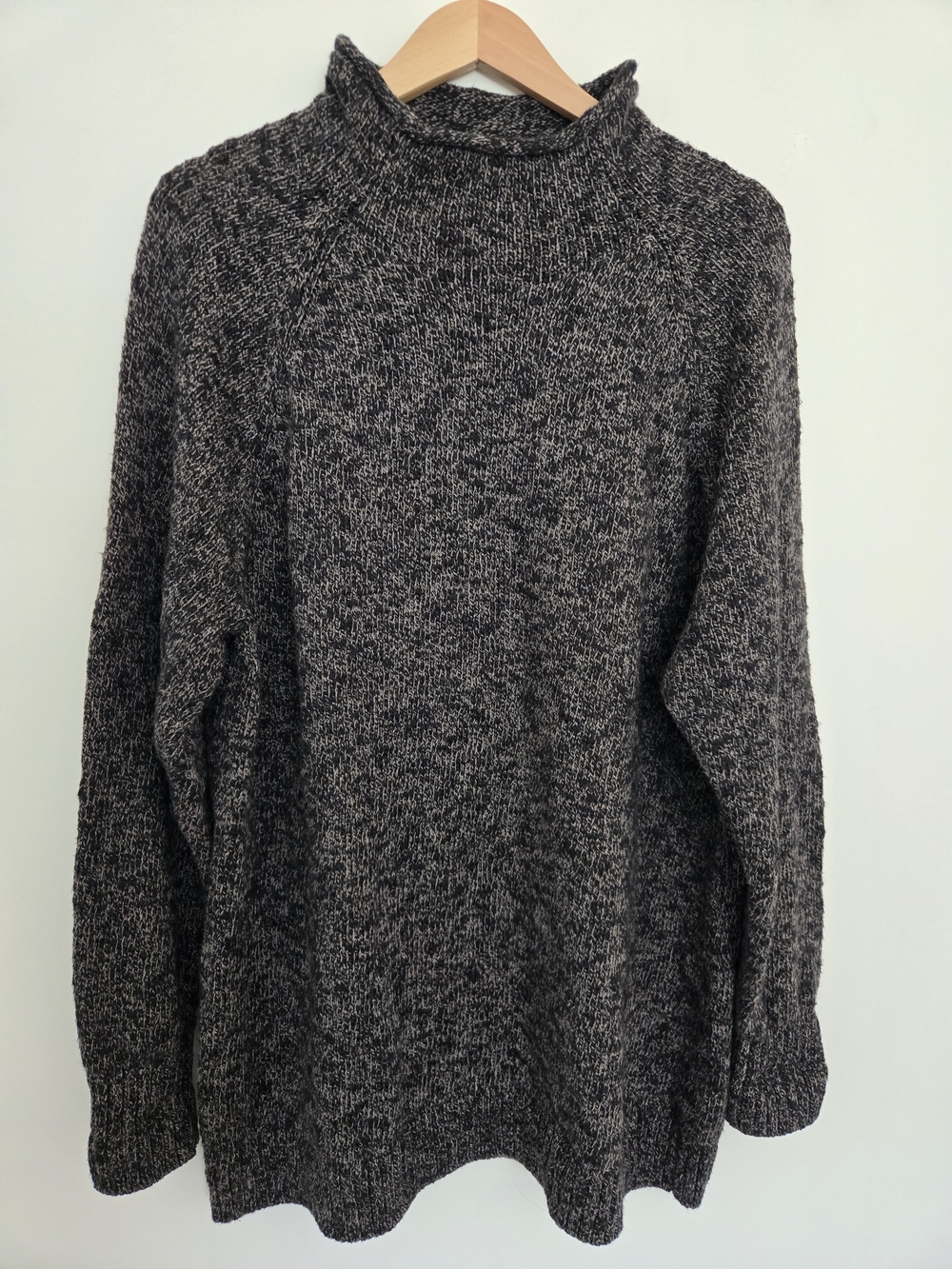 L.L. Bean 100% Cotton Mock Neck Knit Sweater Minimalist Normcorw 1X